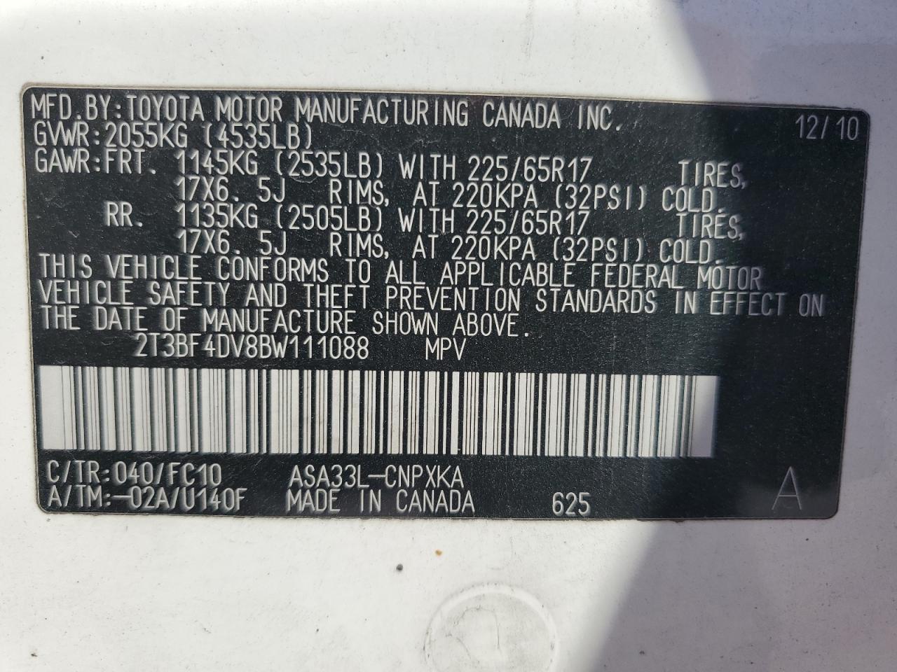 2011 TOYOTA RAV4