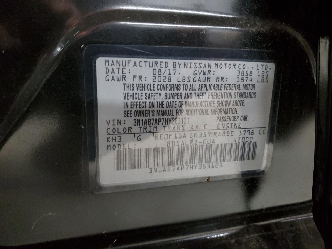 2017 NISSAN SENTRA