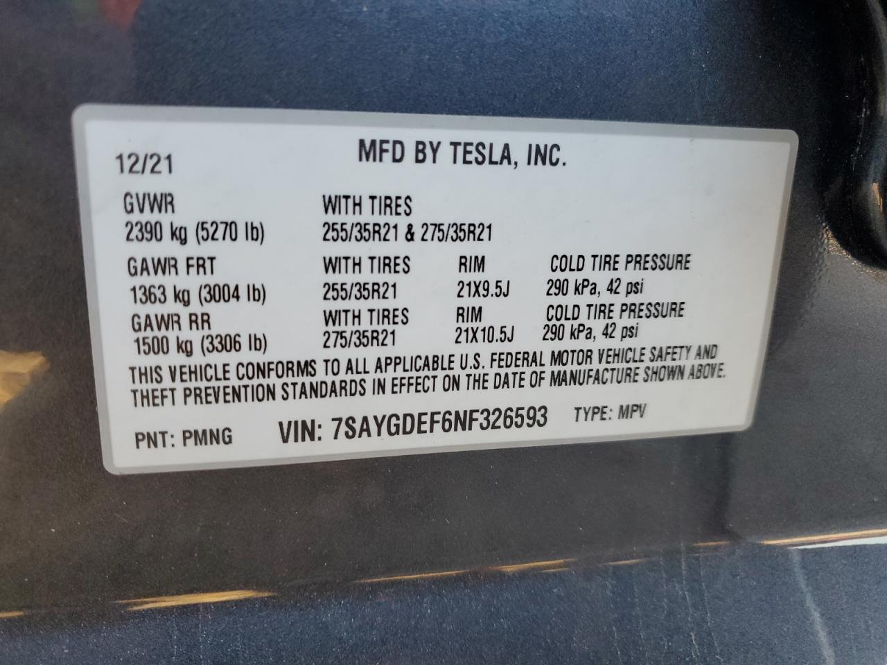 2022 TESLA MODEL Y