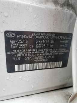 2016 HYUNDAI SONATA