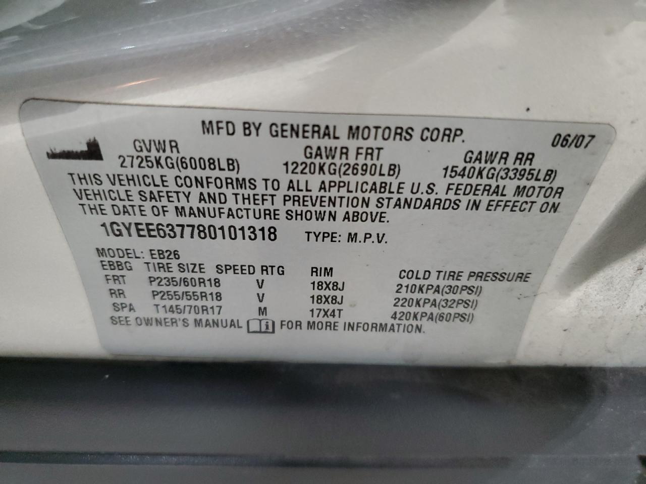 2008 CADILLAC SRX