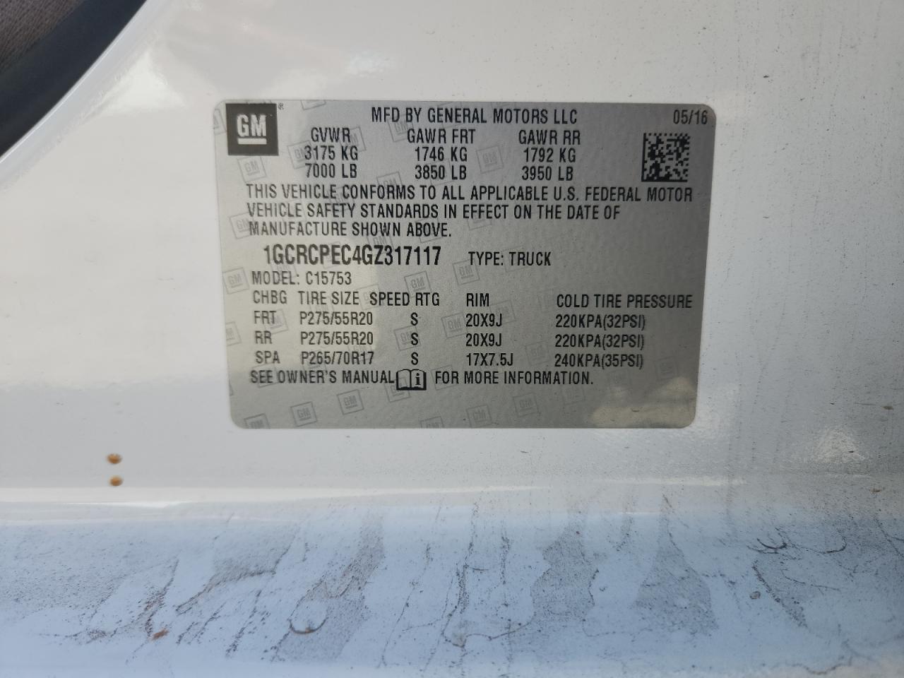 2016 CHEVROLET Silverado