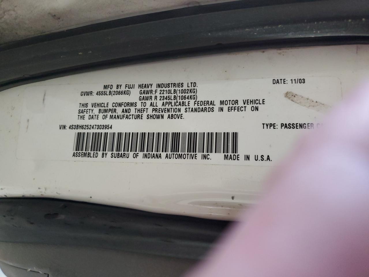 2004 SUBARU Legacy