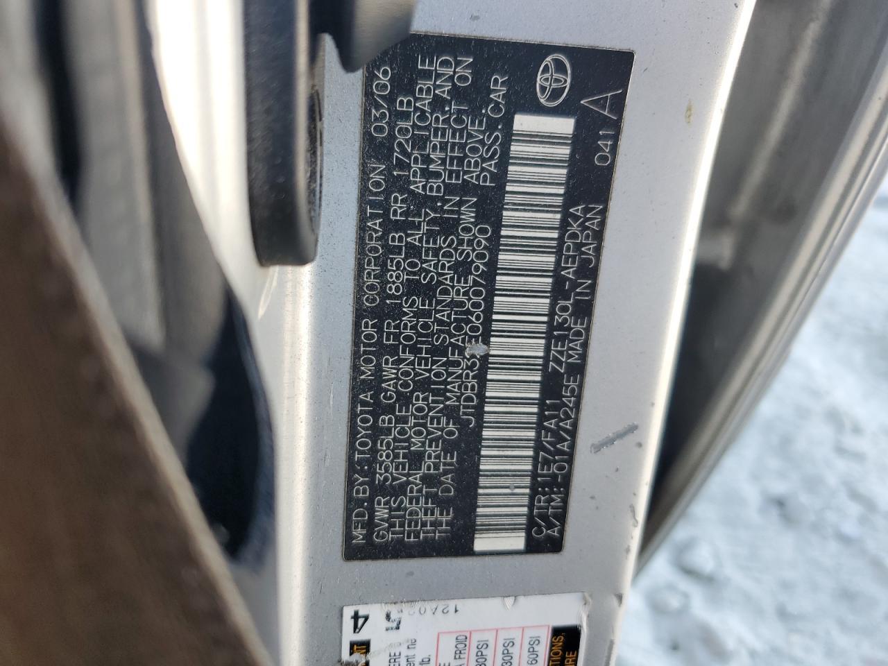 2006 TOYOTA COROLLA