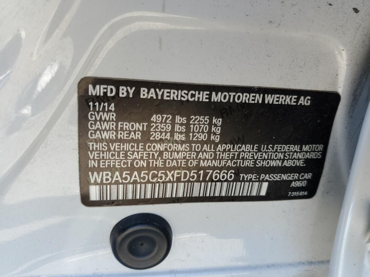 2015 BMW 5 series