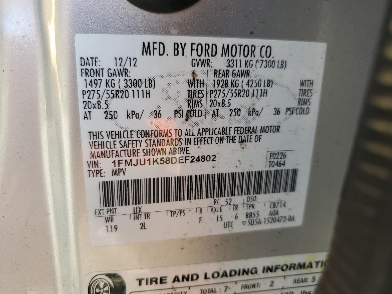 2013 FORD Expedition