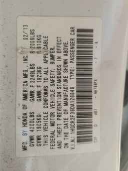 2013 HONDA ACCORD