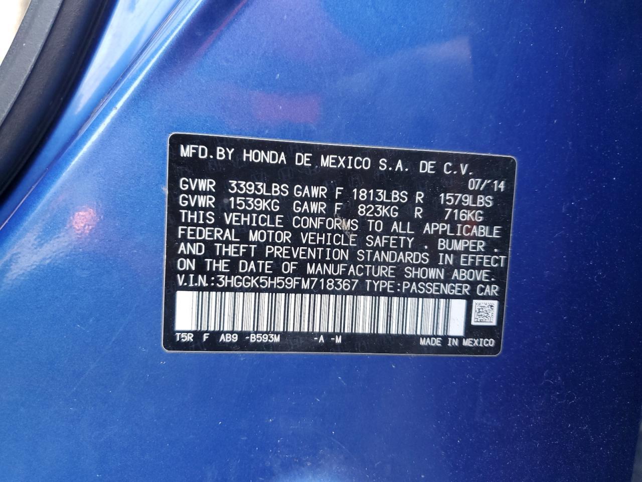 2015 HONDA FIT