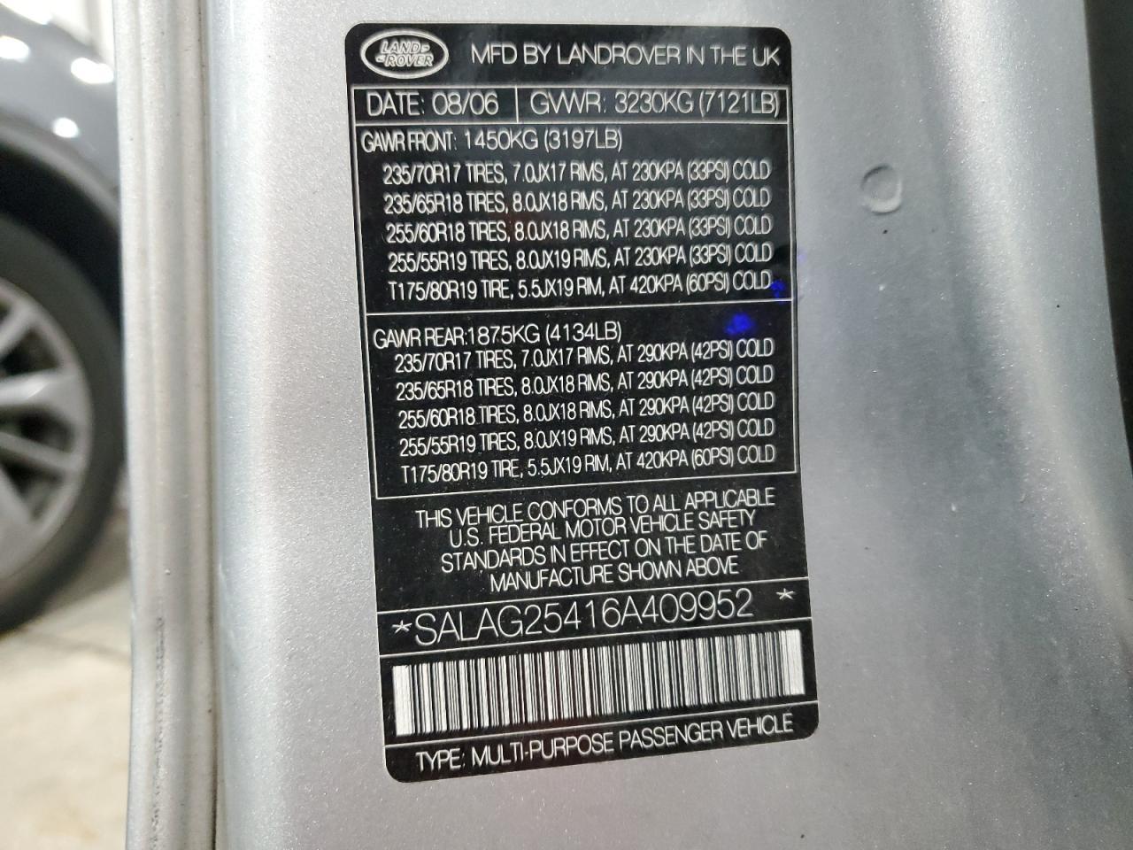 2006 LAND ROVER Lr3