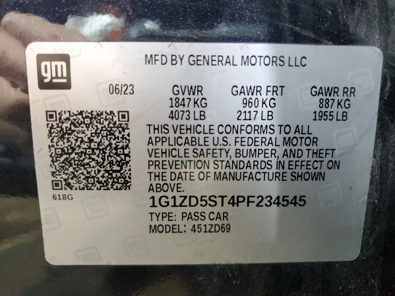 2023 CHEVROLET MALIBU