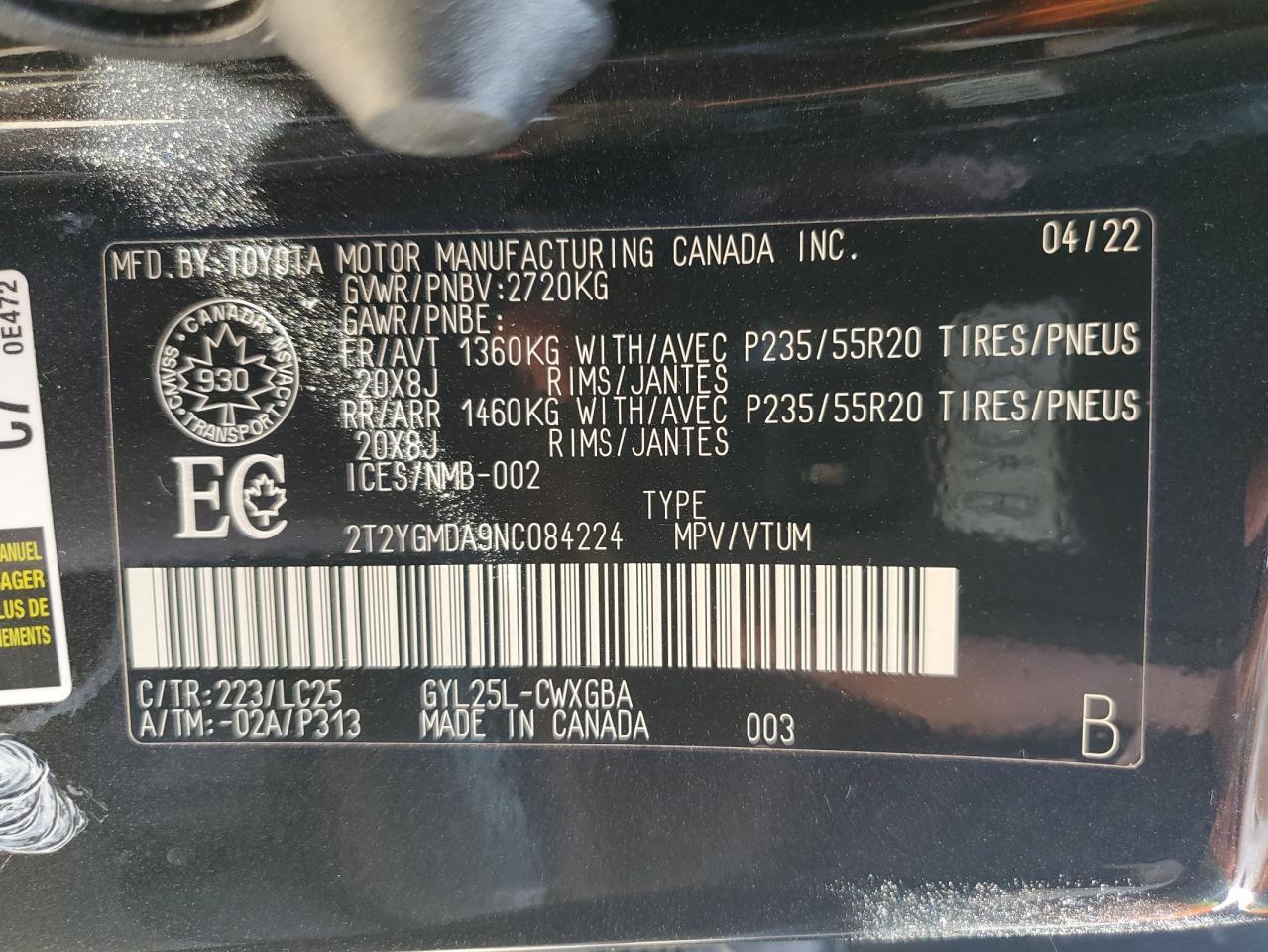 2022 LEXUS RX 450H