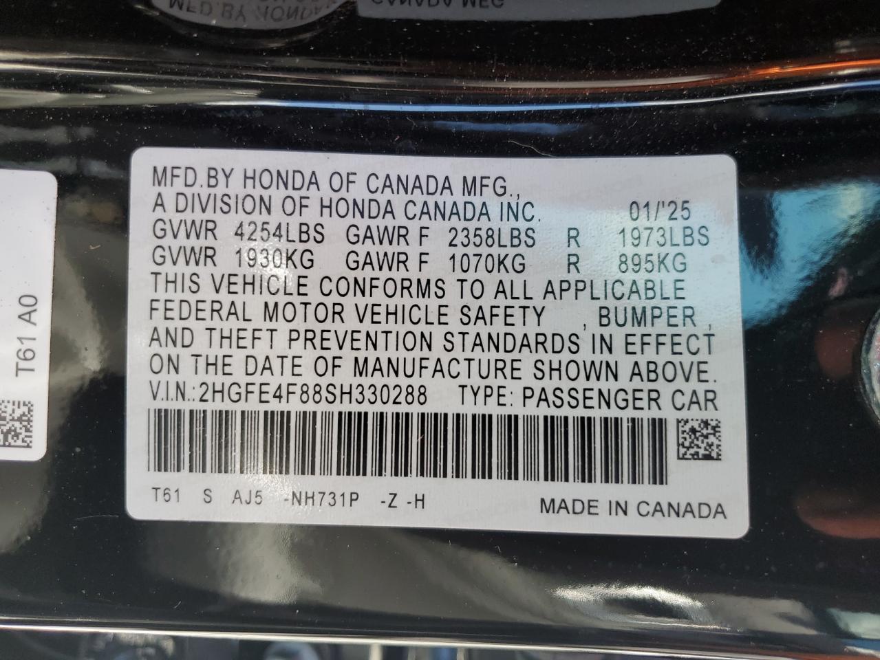 2025 HONDA CIVIC