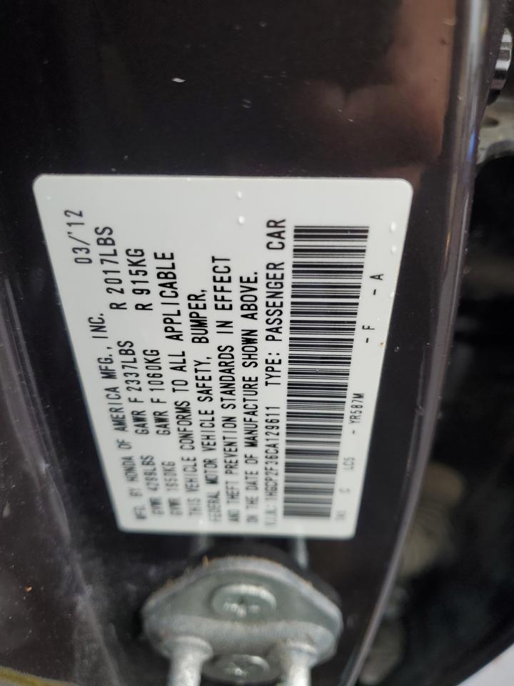 2012 HONDA ACCORD
