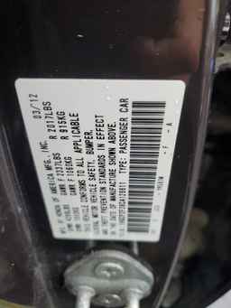 2012 HONDA ACCORD