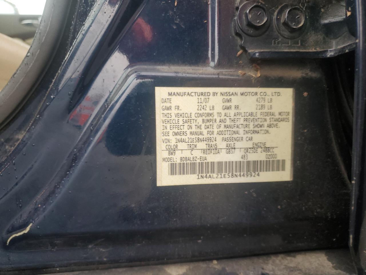 2008 NISSAN ALTIMA