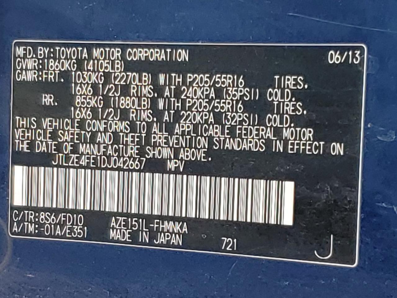 2013 TOYOTA SCION