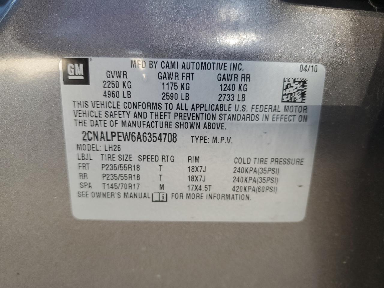 2010 CHEVROLET EQUINOX