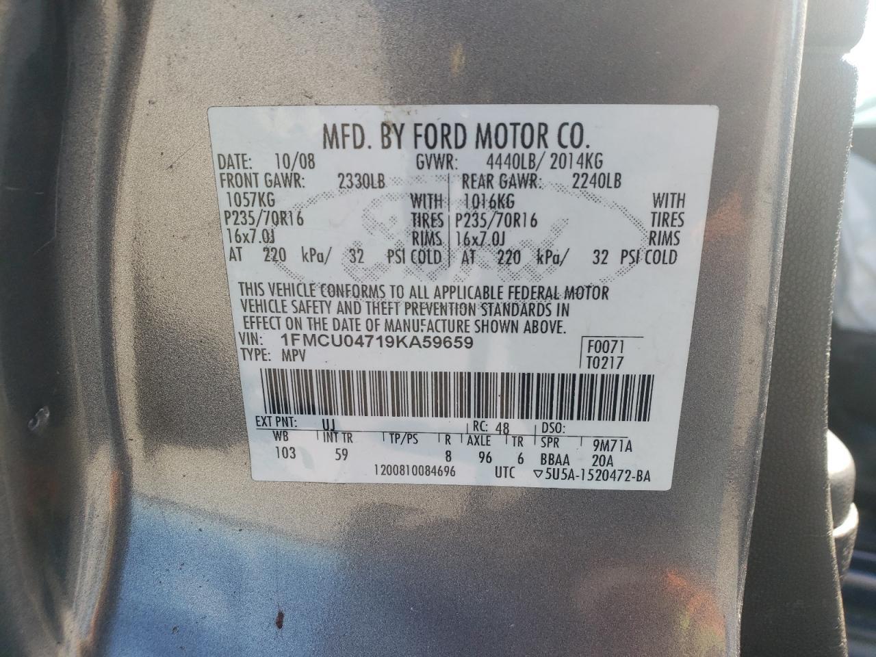 2009 FORD ESCAPE