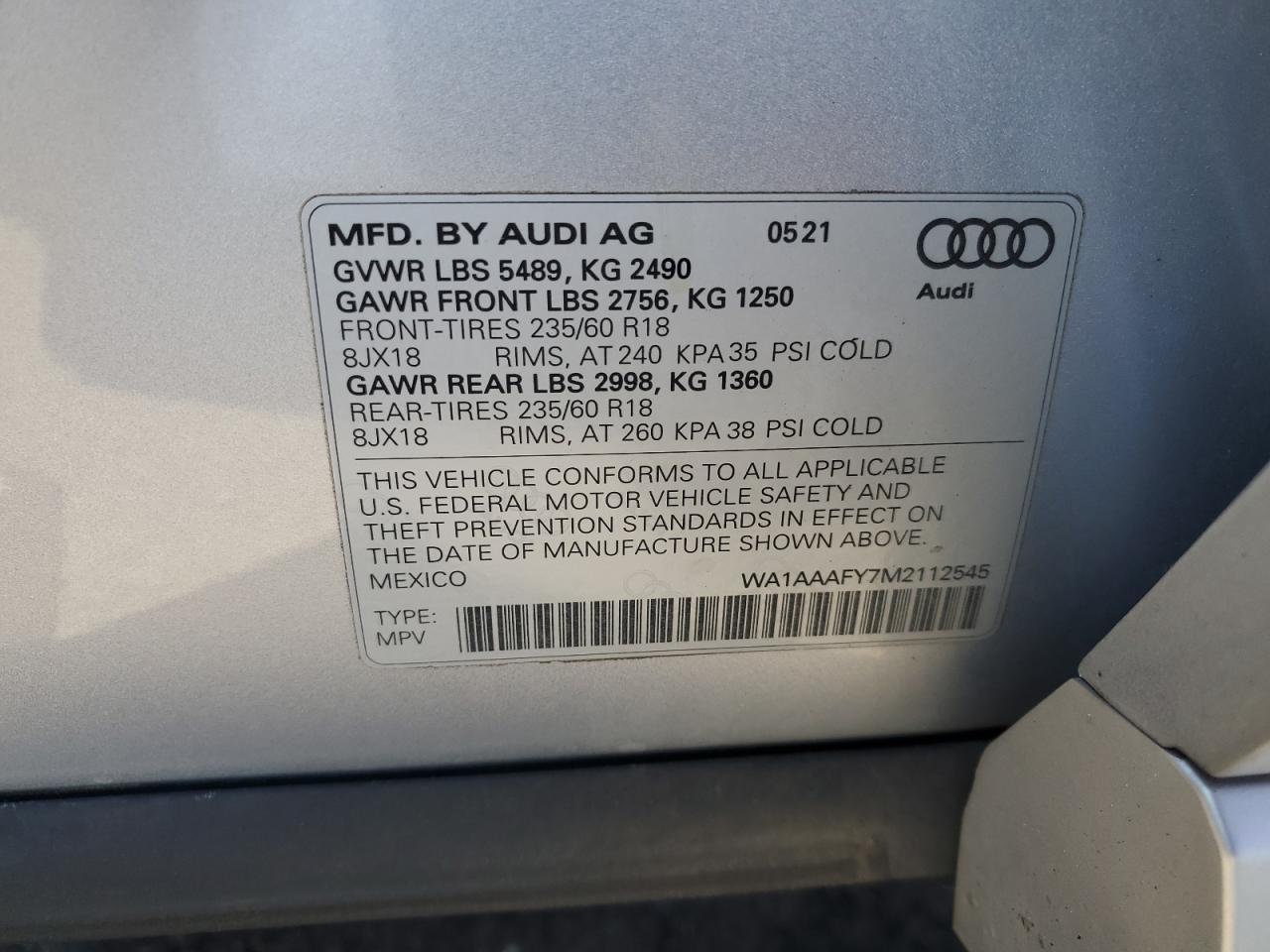 2021 AUDI Q5