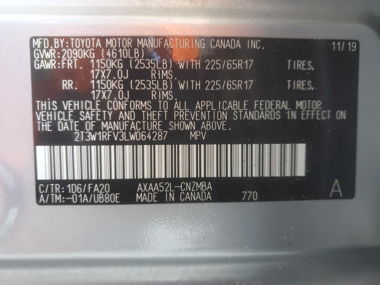 2020 TOYOTA RAV4