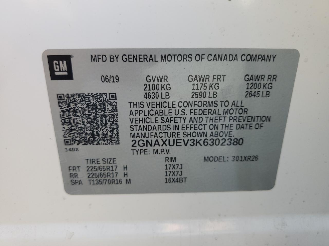 2019 CHEVROLET EQUINOX