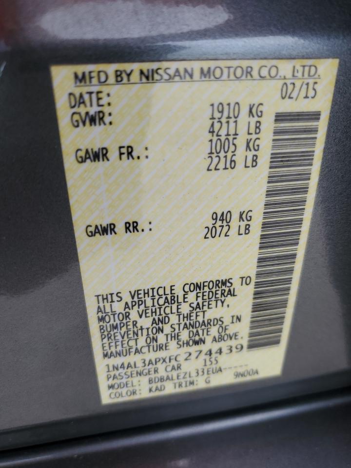 2015 NISSAN ALTIMA