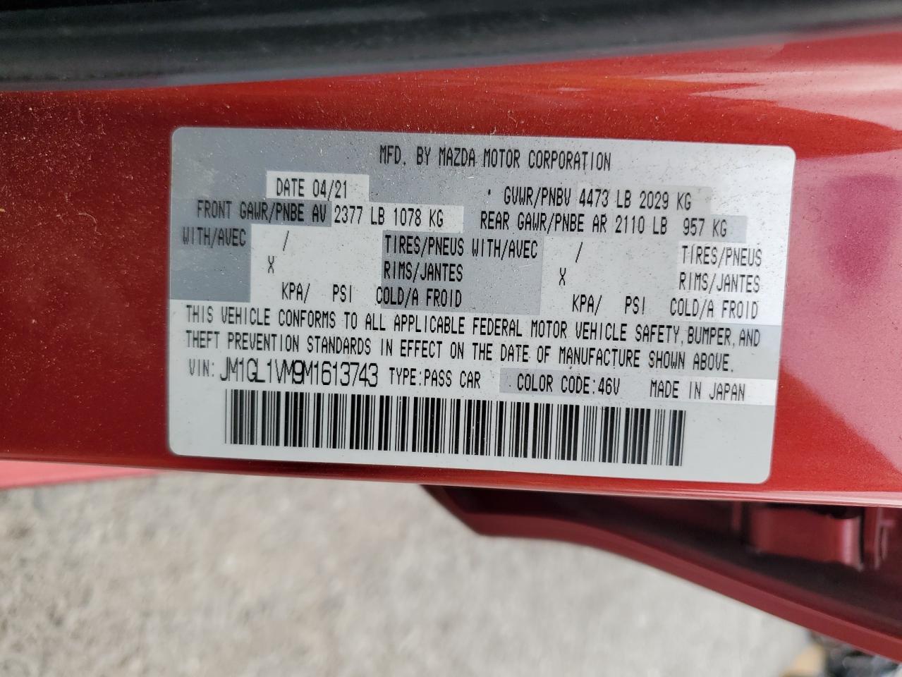 2021 MAZDA 6