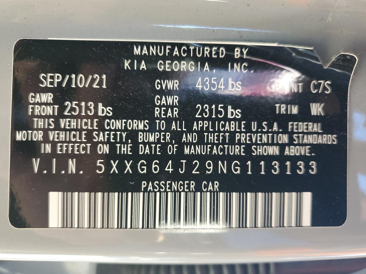 2022 KIA K5