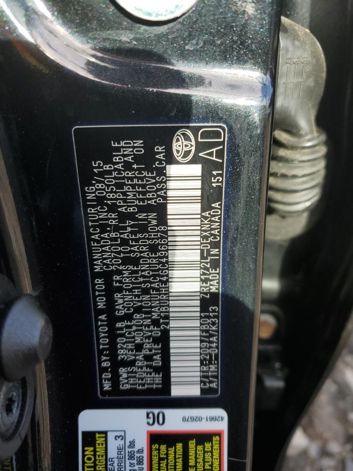 2016 TOYOTA COROLLA