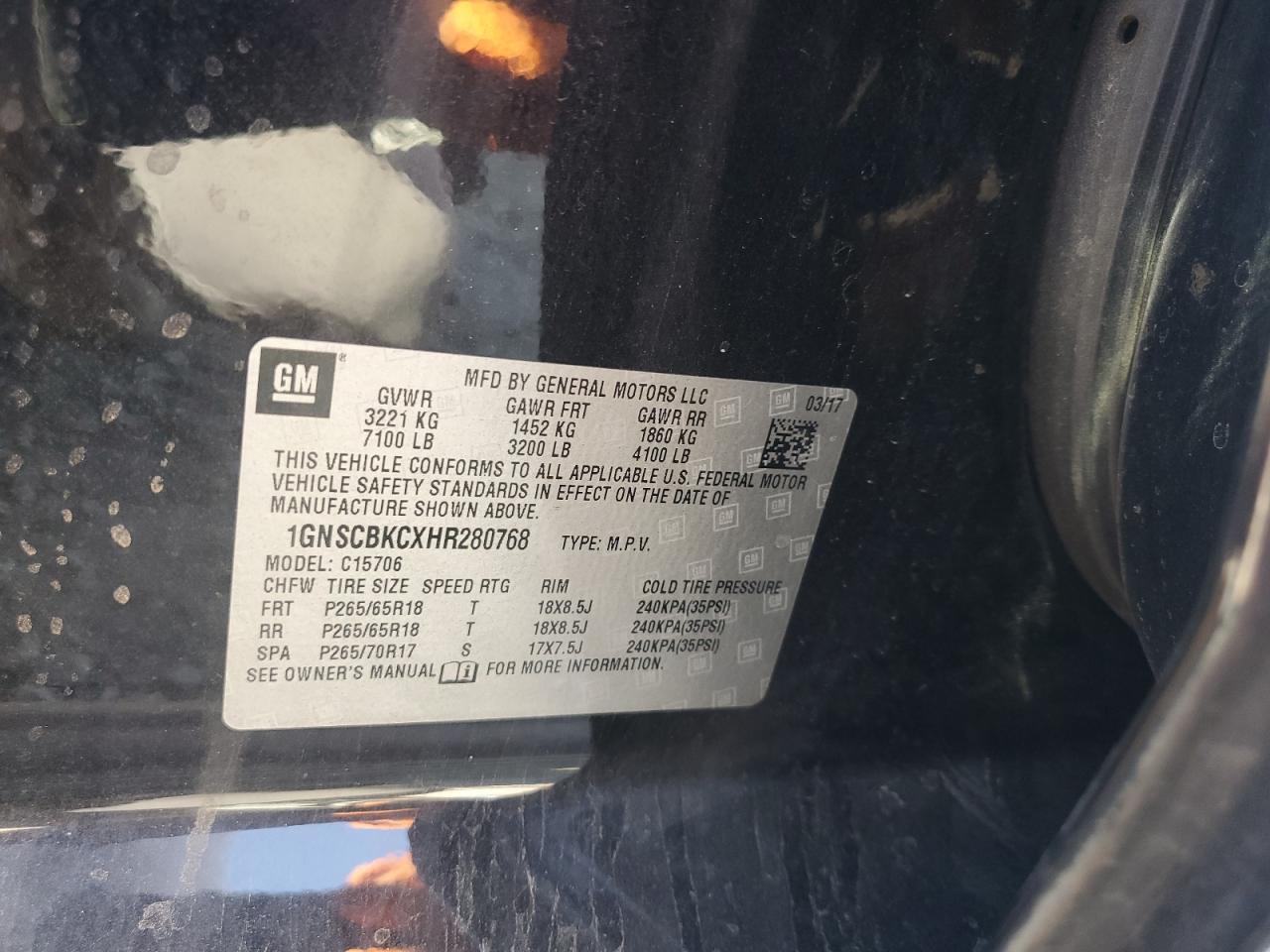 2017 CHEVROLET Tahoe