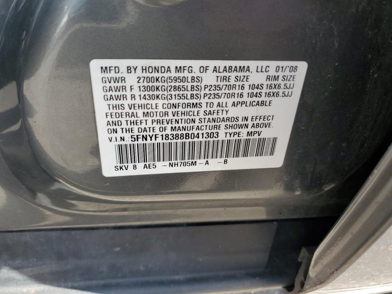 2008 HONDA PILOT
