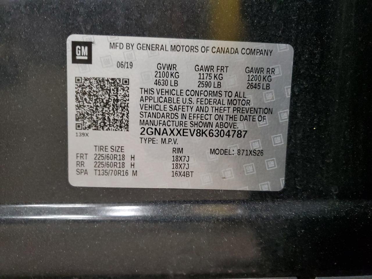 2019 CHEVROLET EQUINOX