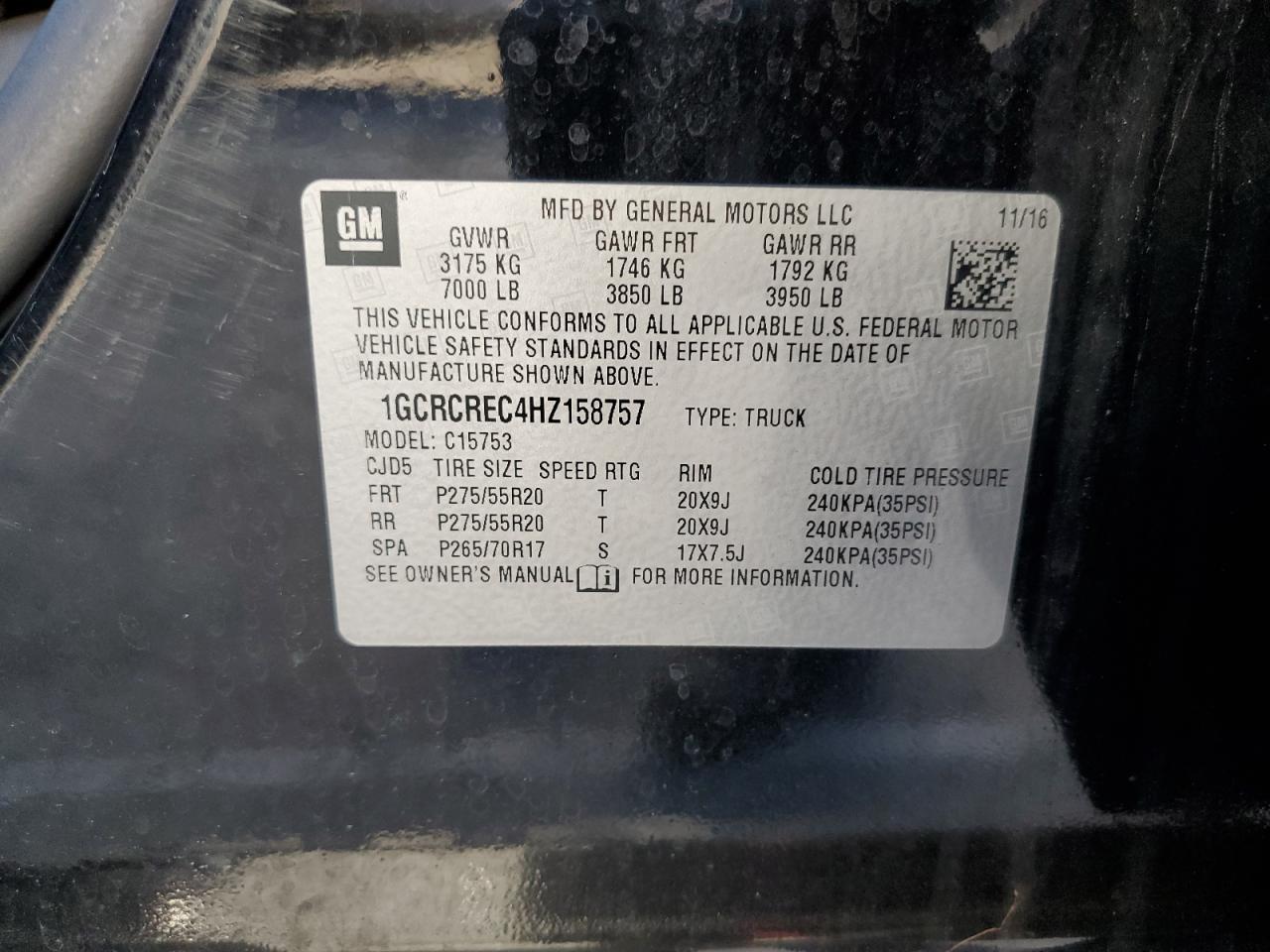 2017 CHEVROLET Silverado