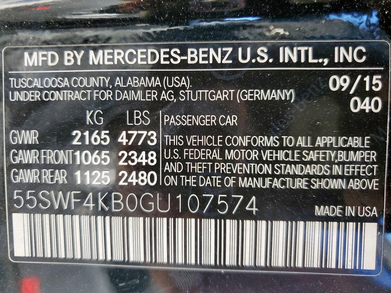 2016 MERCEDES-BENZ C-CLASS