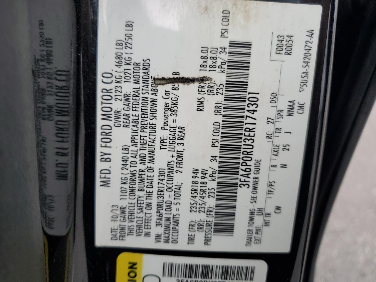 2014 FORD FUSION
