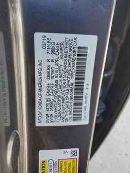 2019 HONDA ACCORD