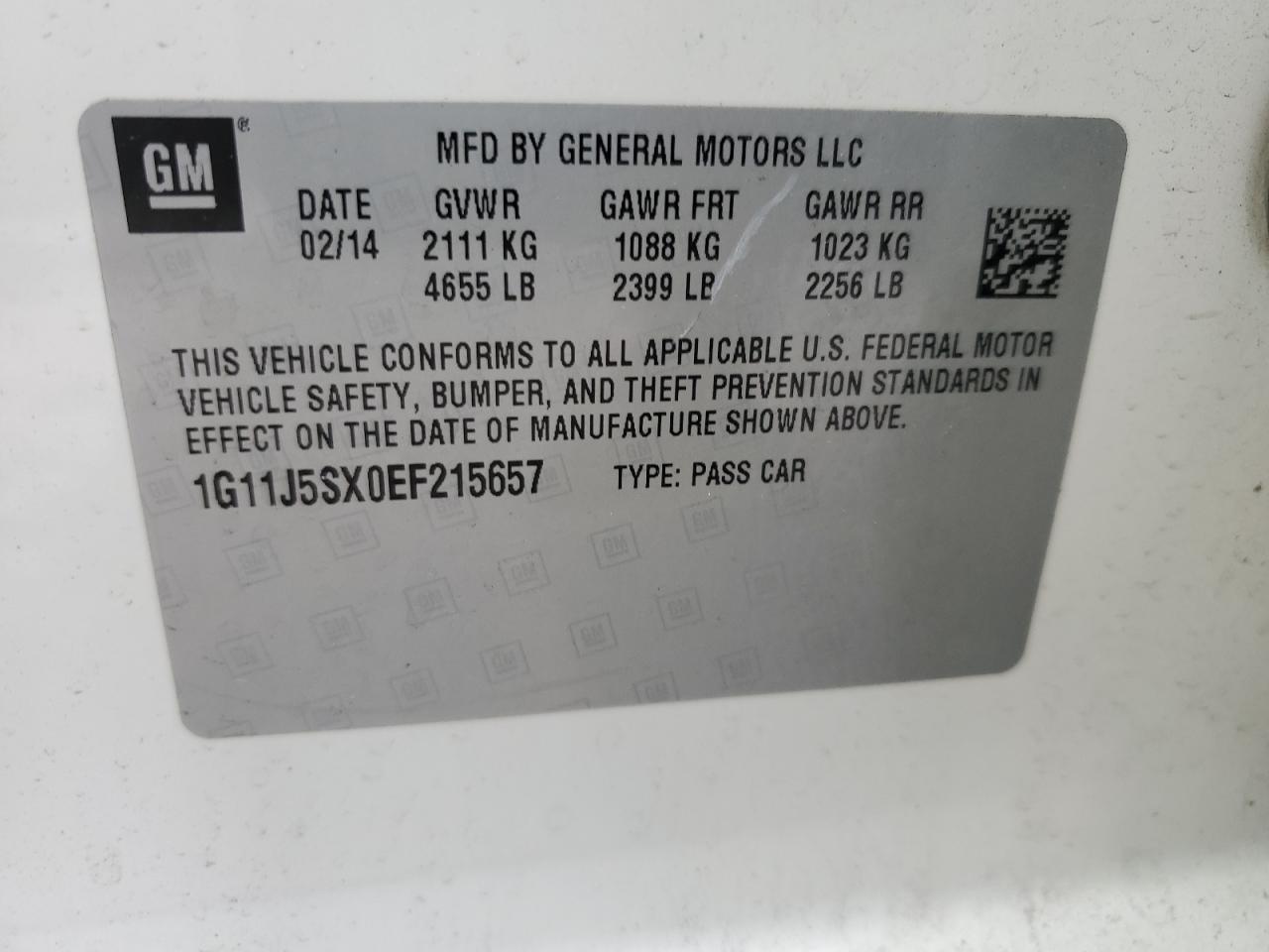 2014 CHEVROLET MALIBU