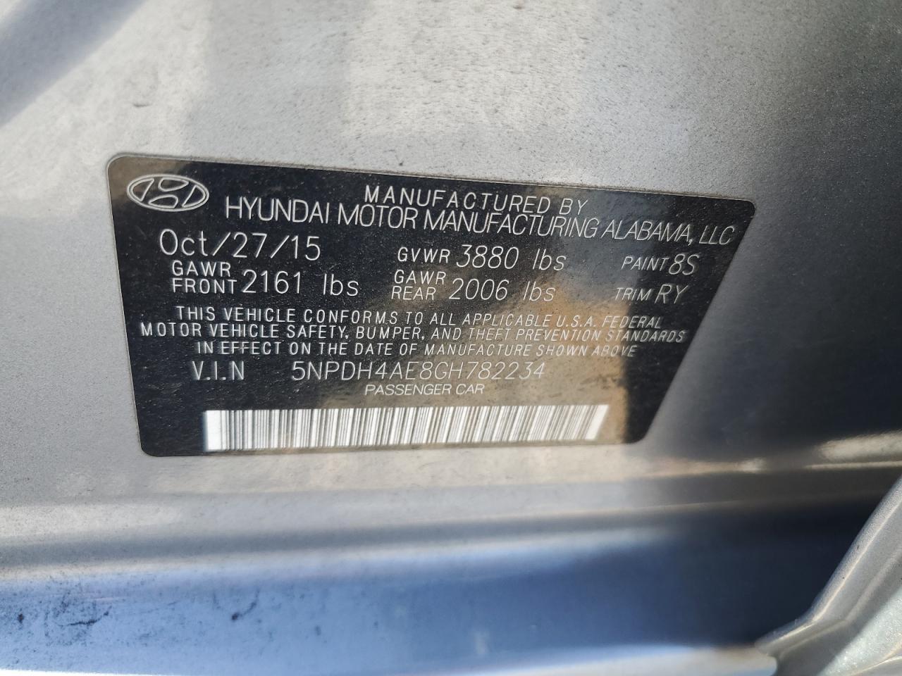2016 HYUNDAI ELANTRA