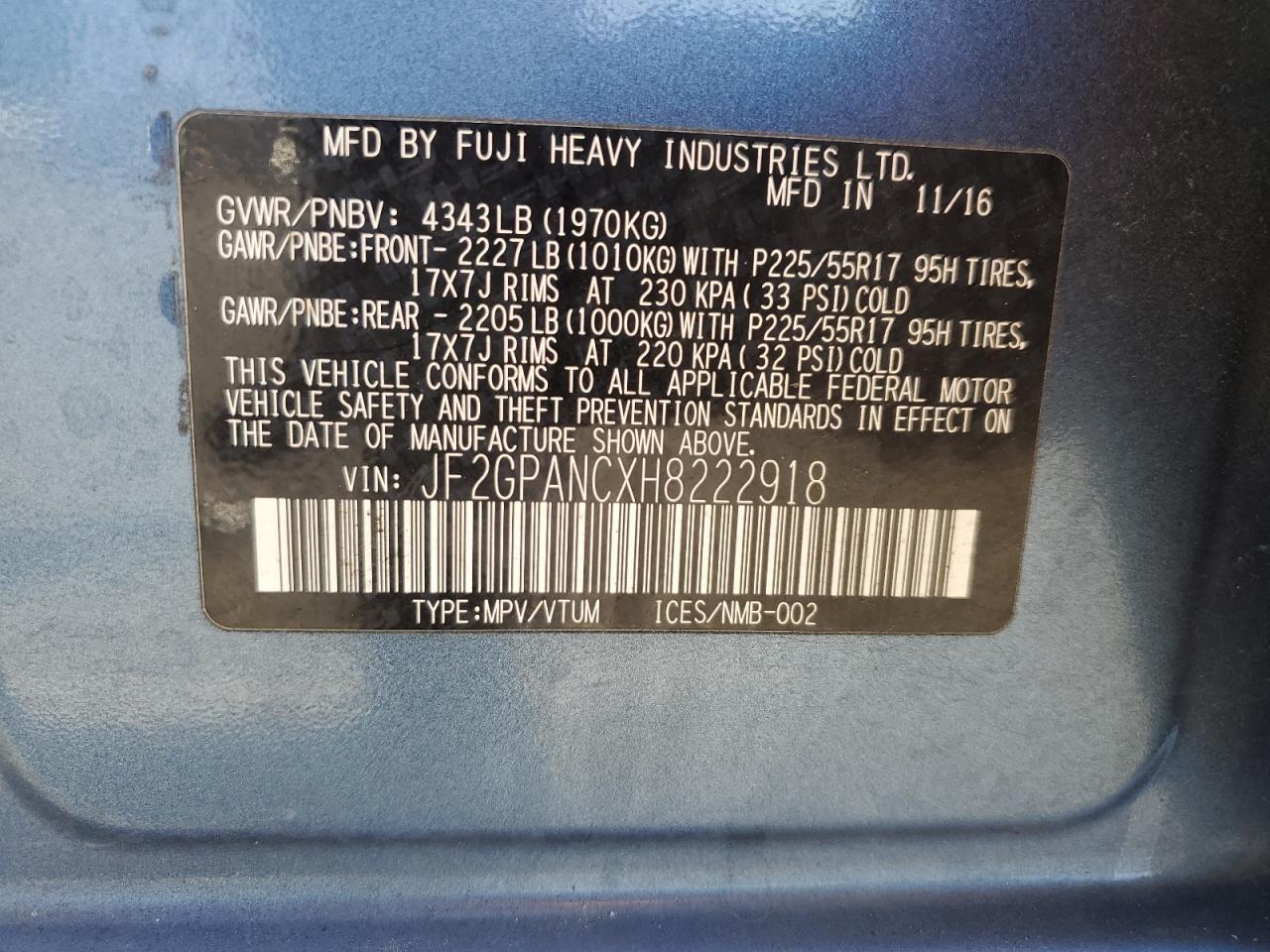 2017 SUBARU Crosstrek