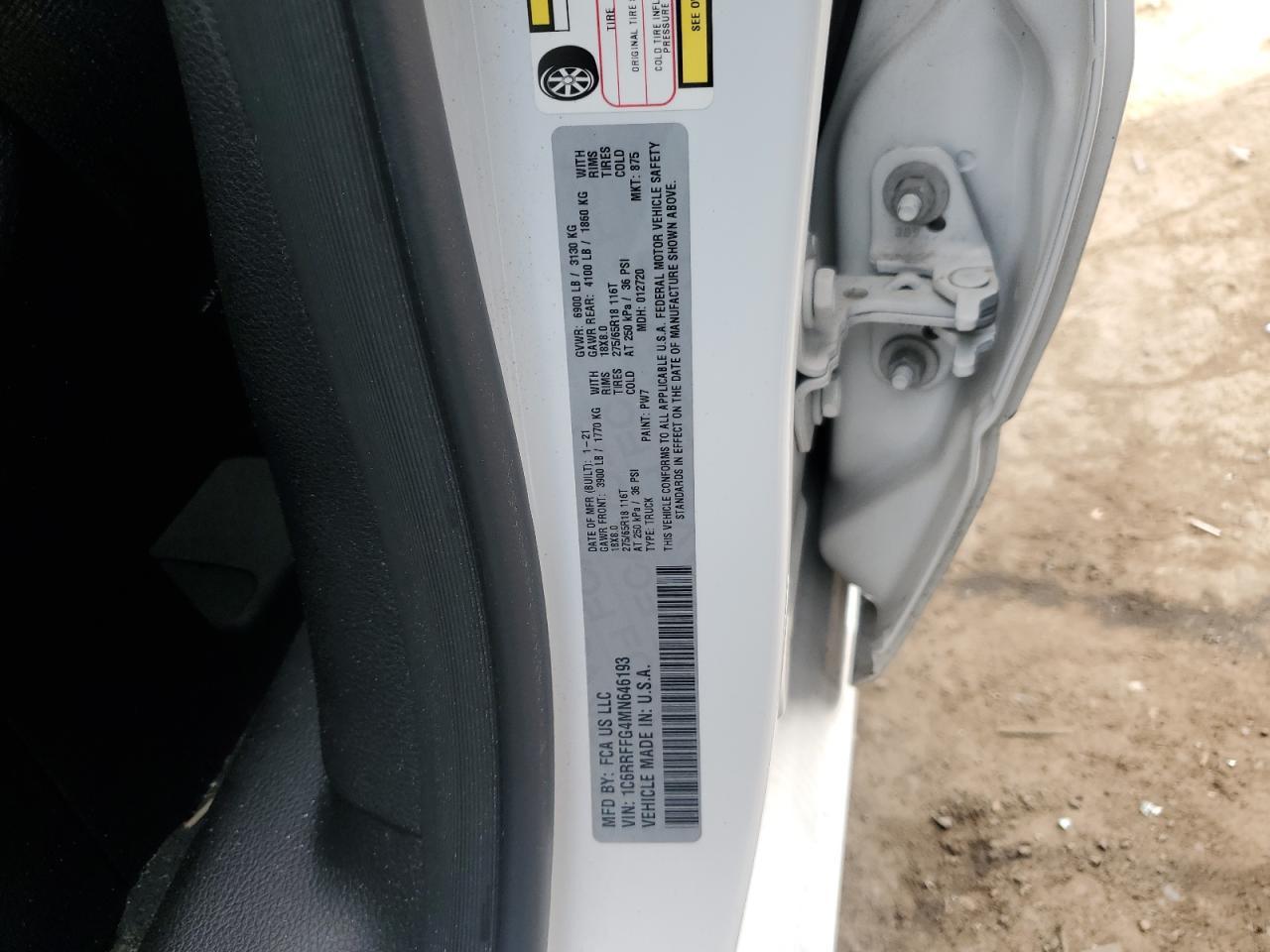 2021 RAM 1500