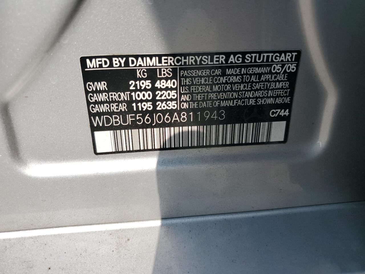 2006 MERCEDES-BENZ E-Class