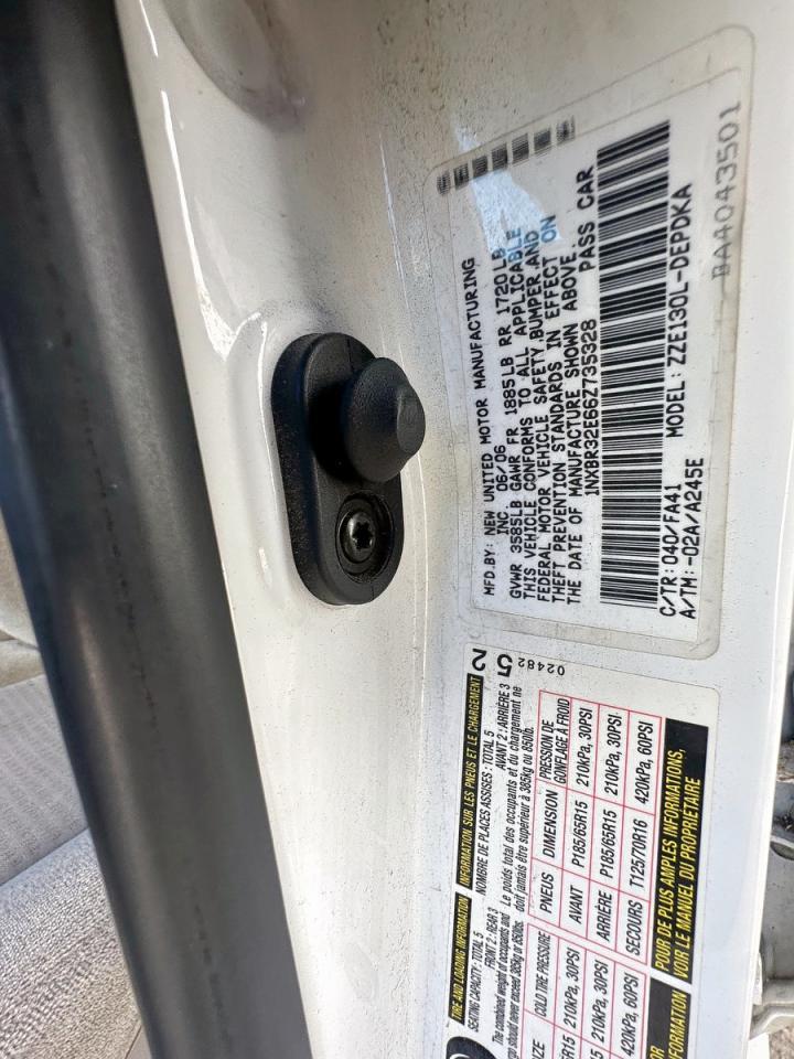 2006 TOYOTA COROLLA
