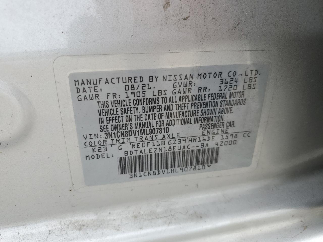 2021 NISSAN VERSA