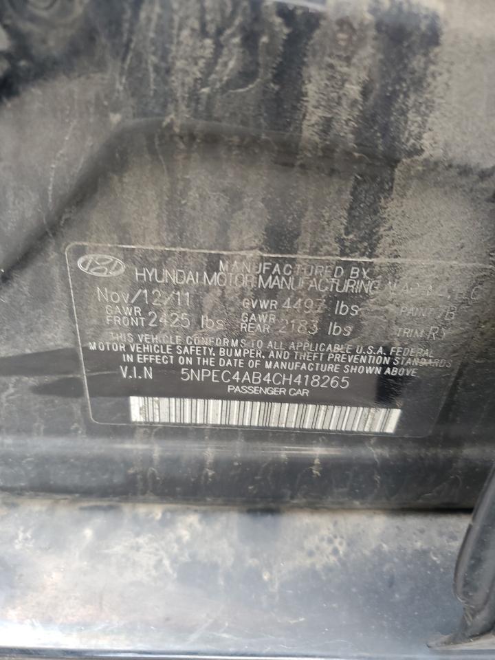 2012 HYUNDAI SONATA