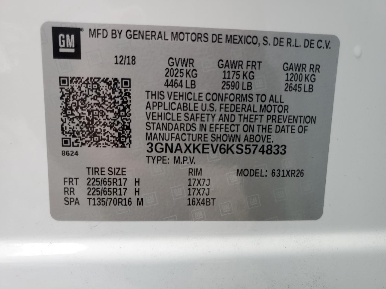 2019 CHEVROLET EQUINOX