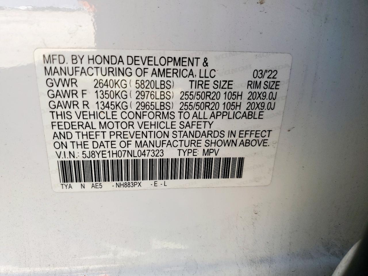 2022 ACURA MDX