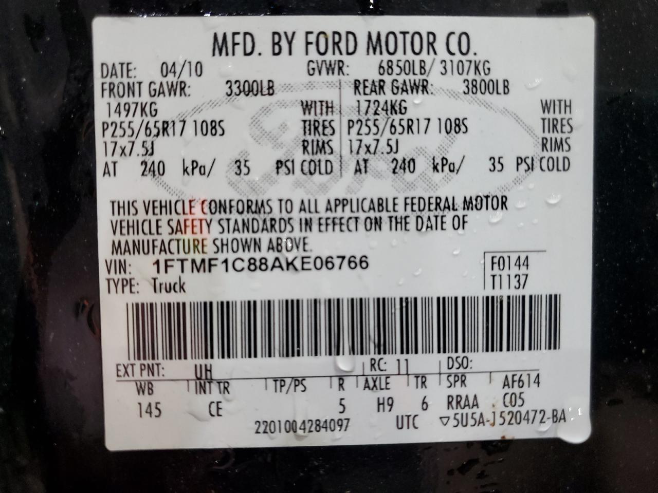 2010 FORD F-150