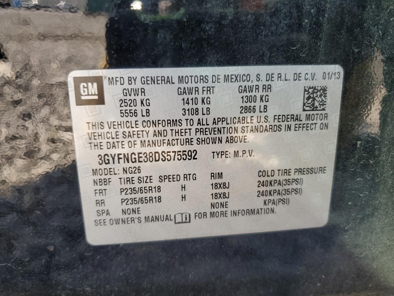 2013 CADILLAC SRX