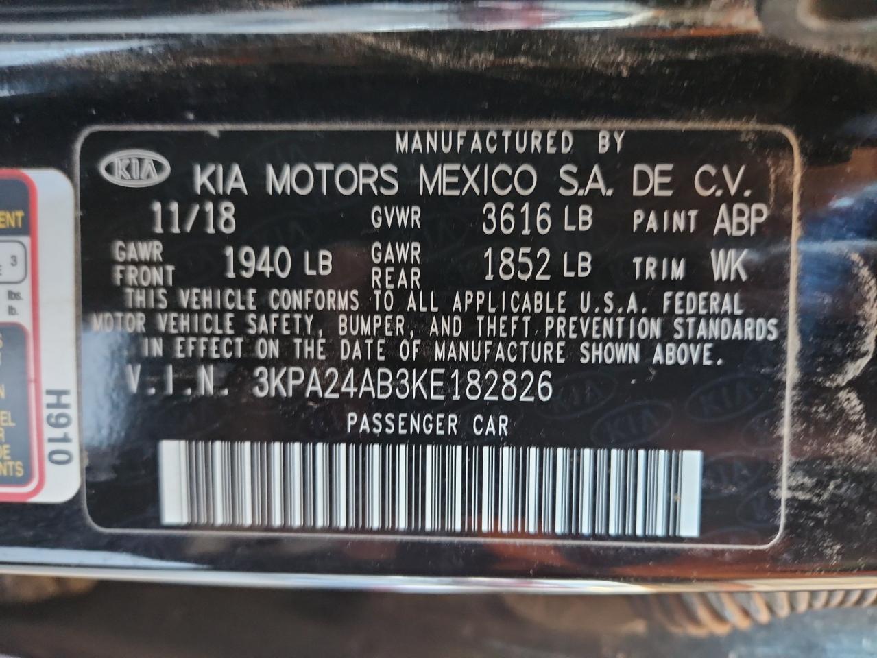 2019 KIA RIO