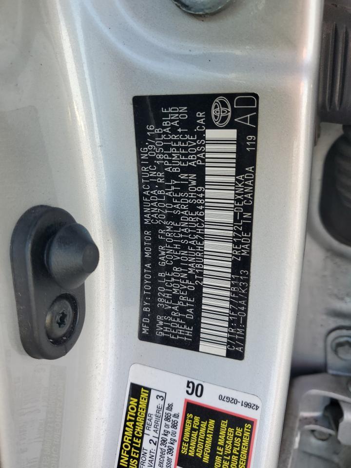 2017 TOYOTA COROLLA